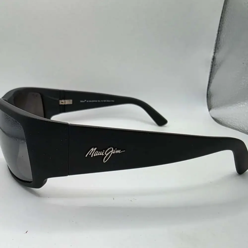 Maui Jim World Cup 266-02MR Matte Black Rubber Grey Polarized Sunglasses